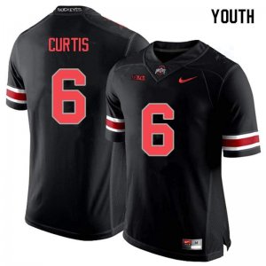 Youth Ohio State Buckeyes #6 Kory Curtis Blackout Nike NCAA College Football Jersey Breathable GQF7544IM